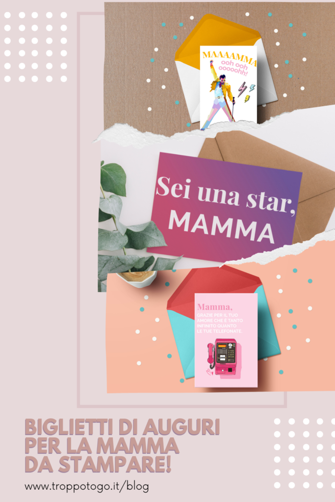 biglietti per la festa della mamma