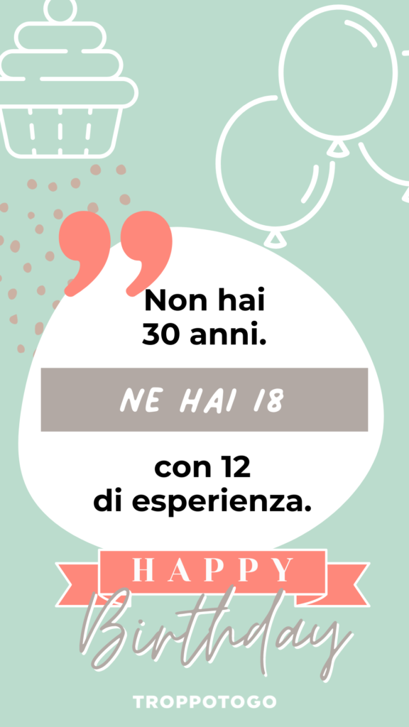 auguri per i 30 anni