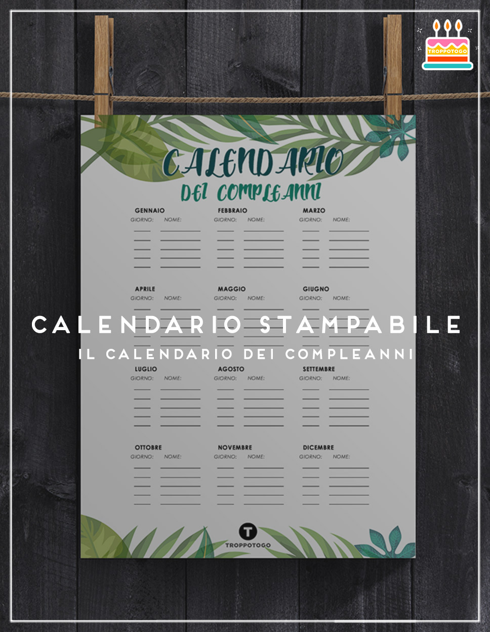 calendario stampabile header