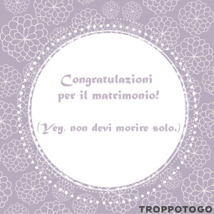 Frasi matrimonio single