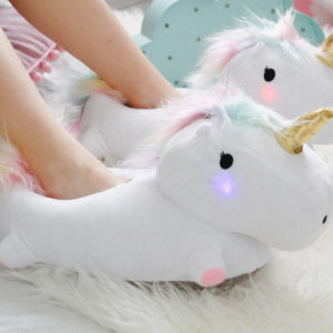 Pantofole luminose Unicorno
