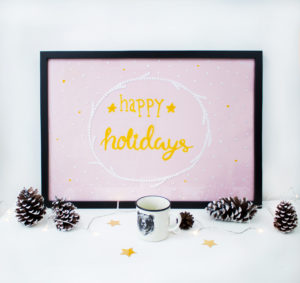 Decorazioni natalizie con lettering