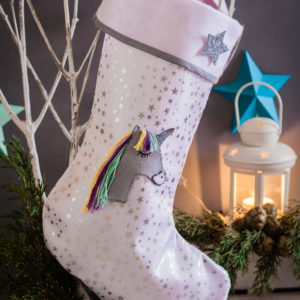 Calza della Befana con l’unicorno