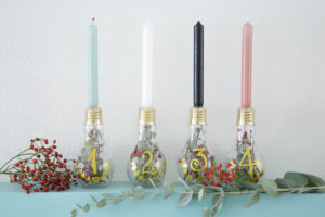 Corona dell’avvento con le lampadine