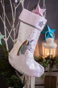Calza della Befana con l’unicorno