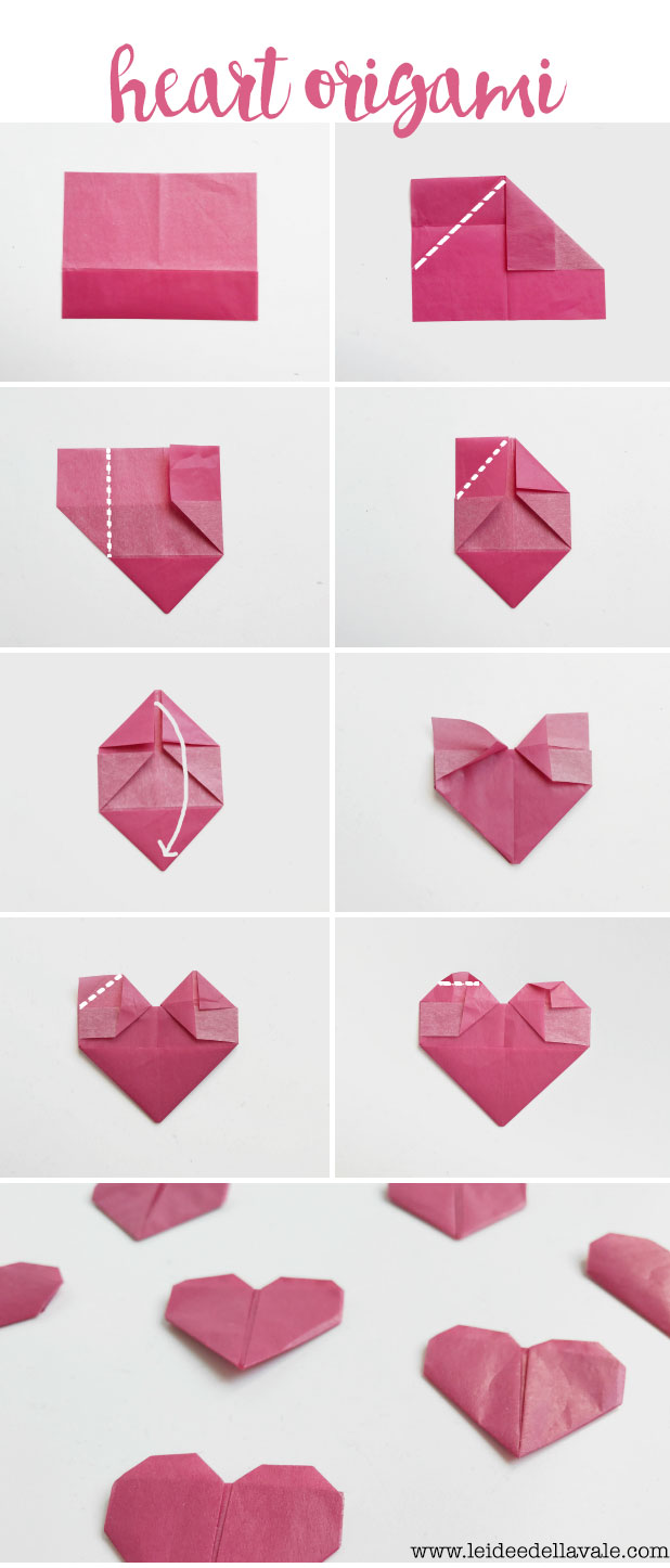 origami a forma di cuore