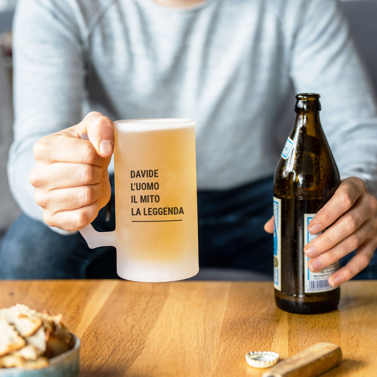 Boccale da Birra Personalizzato con Testo
