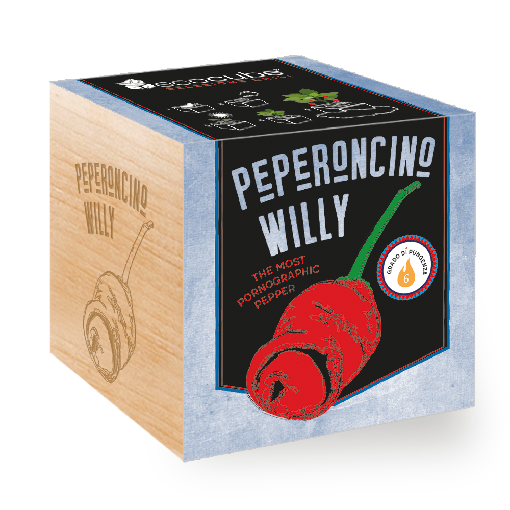 Ecocube - Peperoncino in un Cubo di Legno