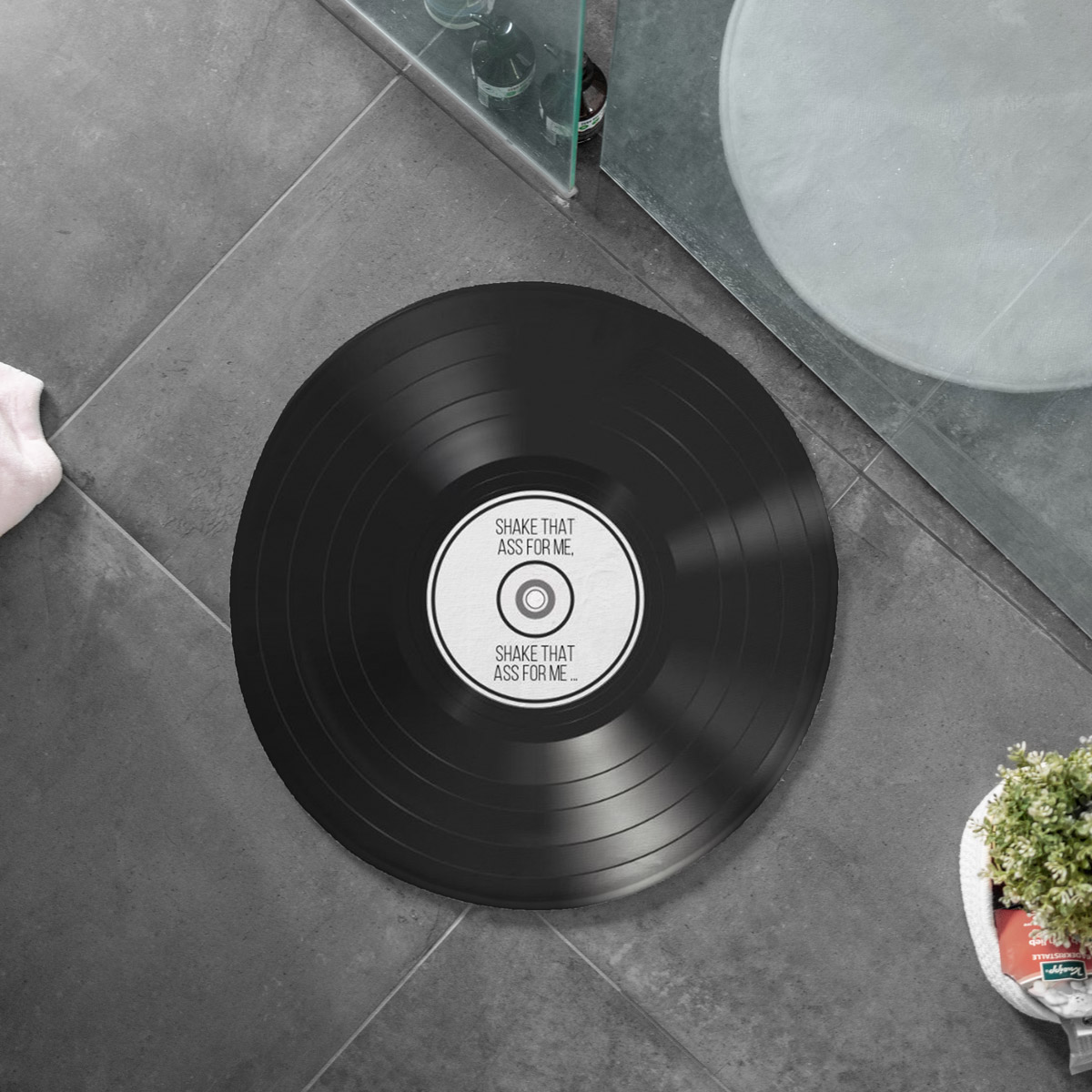 Tappeto da Bagno Personalizzato in Stile Vinile