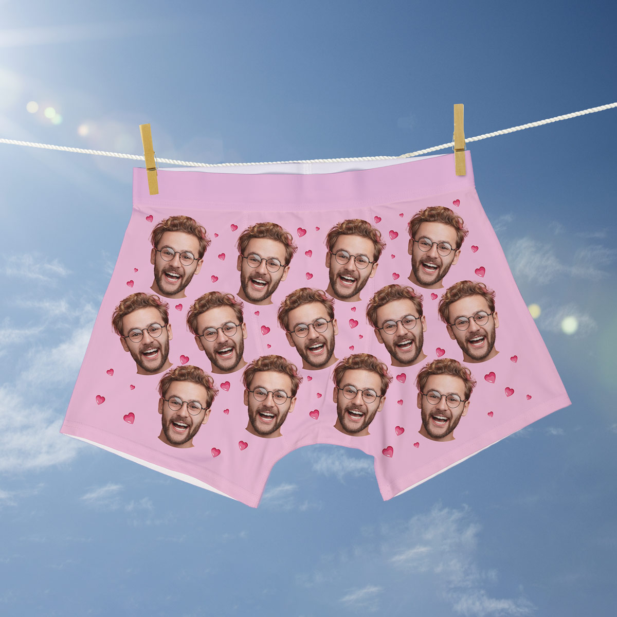 Boxer Personalizzati con Faccia e Sfondo