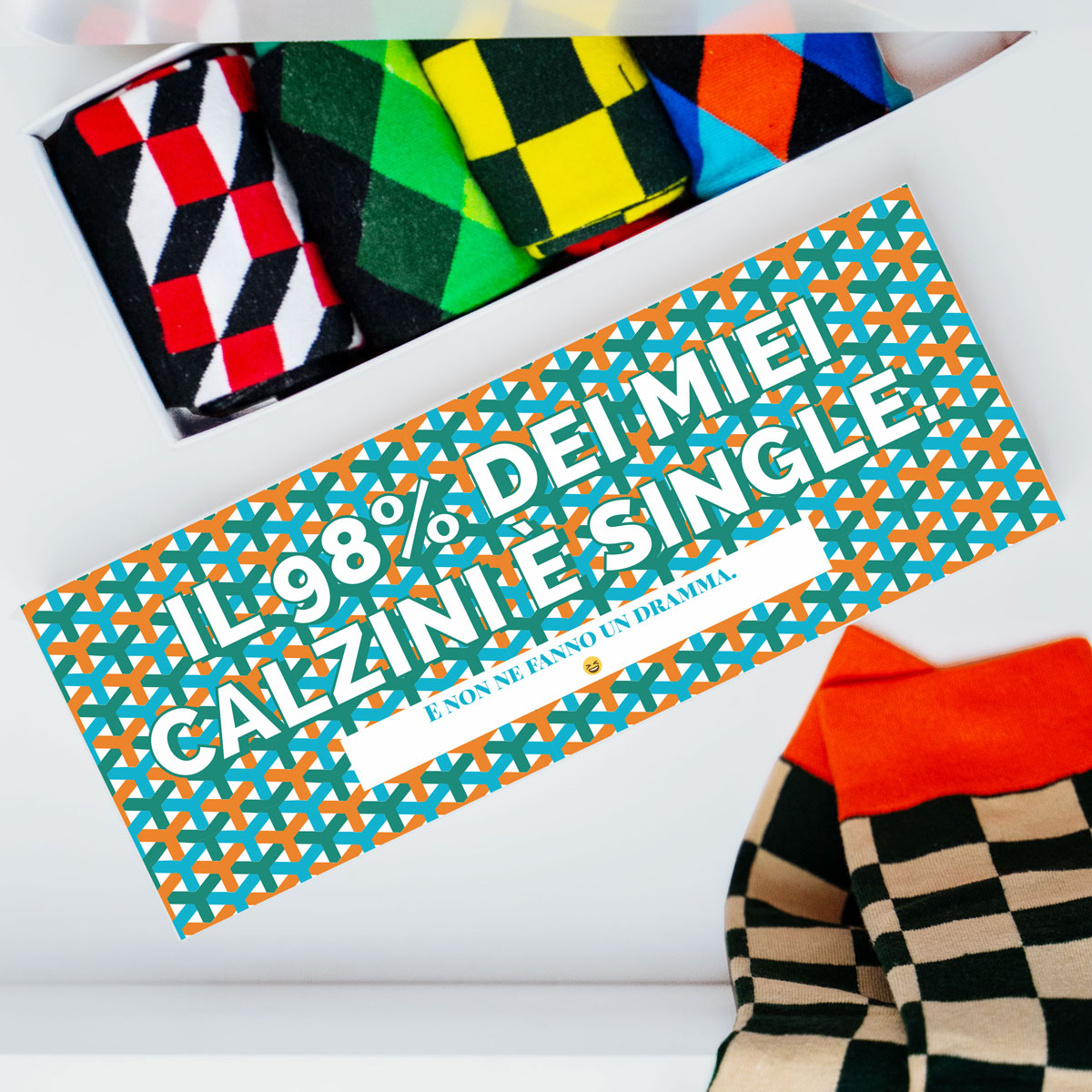 Scatola di Calzini Personalizzata con Testo