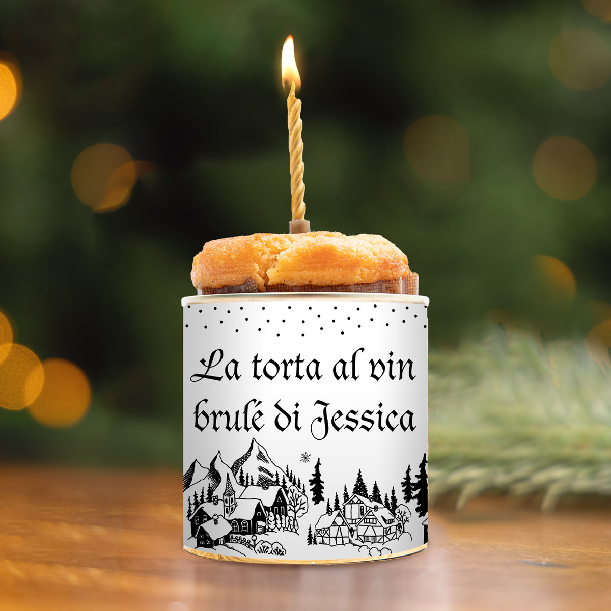 Torta in Lattina al Vin Brulé con Testo