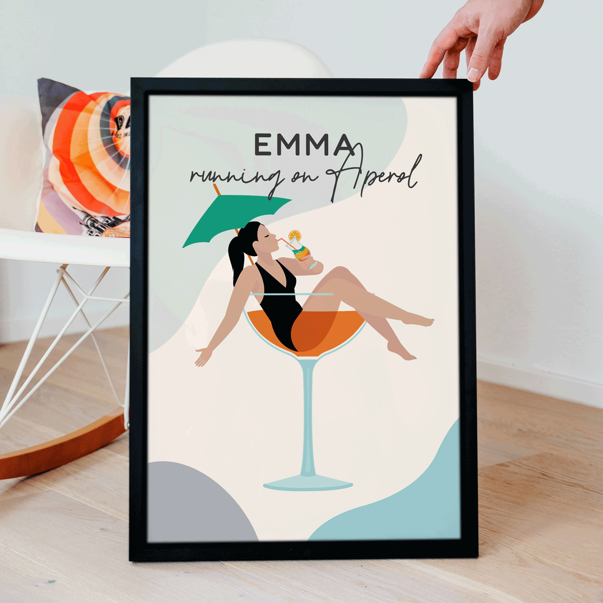 Poster Personalizzato Illustrazione Bicchiere da Cocktail