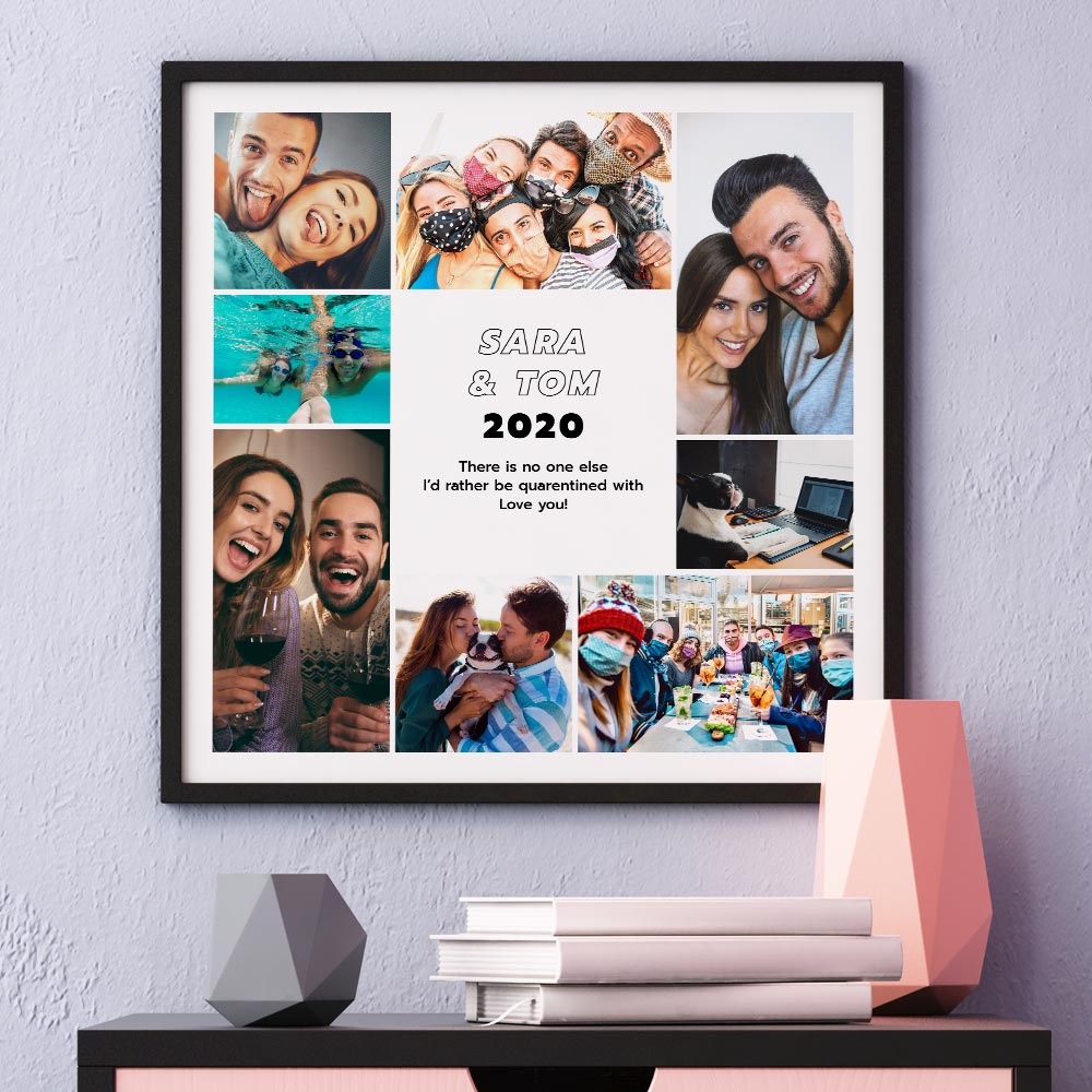 Poster Personalizzato con 8 Foto e Testo