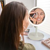 Specchio per Trucco con Luce e Ventilatore