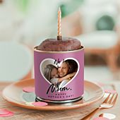 Torta in Lattina Personalizzata con Foto a Cuore e Testo