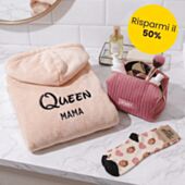 Set regalo pochette, accappatoio e calzini