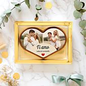 Cioccolatini Personalizzati a forma di Cuore con due Foto e Testo