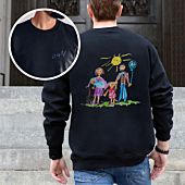 Felpa Personalizzata con Disegno dei Bambini fronte e retro