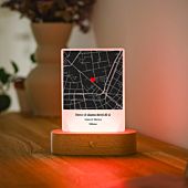 Lampada LED con Mappa Personalizzata Dove tutto è cominciato