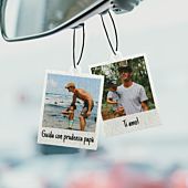 Profumatore Auto Personalizzato in Stile Polaroid Set da 2