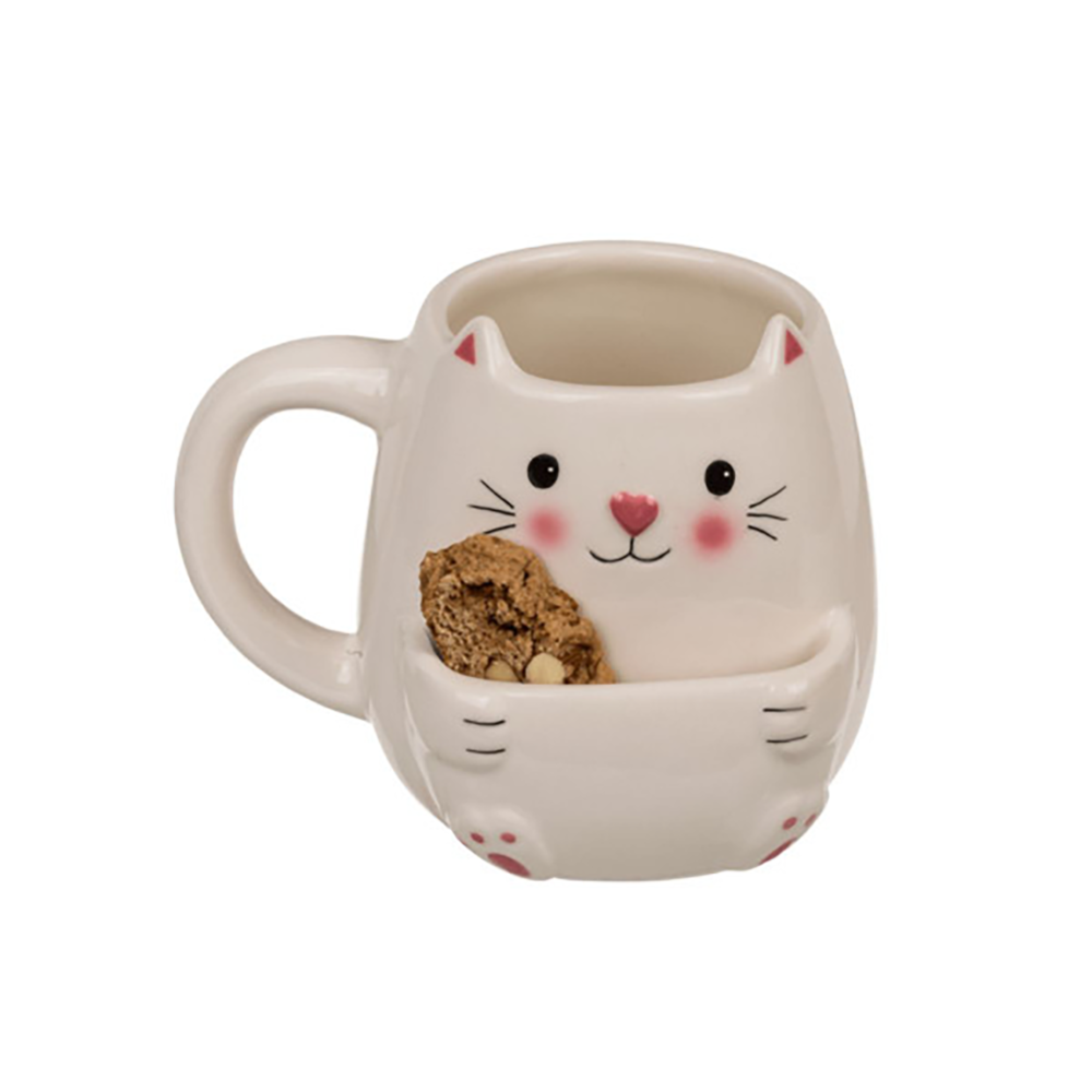 Tazza con gatto e Scomparto per Biscotti