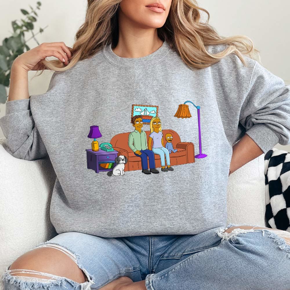 Felpa Personalizzata - Illustrazione Famiglia Cartone Animato