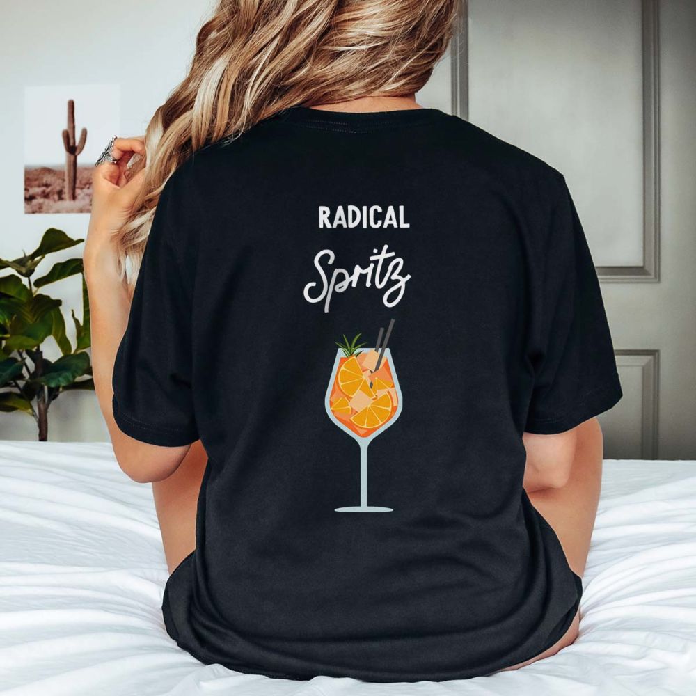 Maglietta Personalizzata con Bicchiere Aperol Spritz e Testo