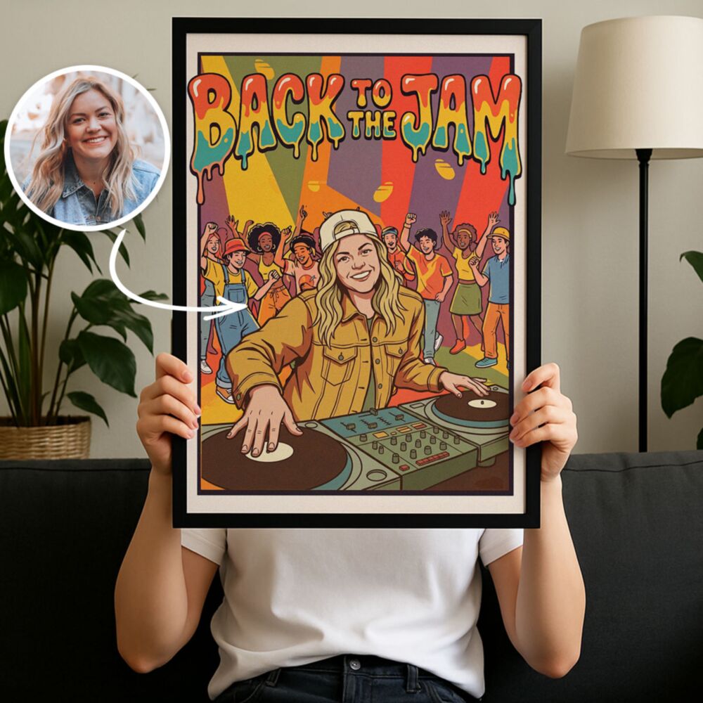 Poster Personalizzato Festa anni '90 – Tu come DJ