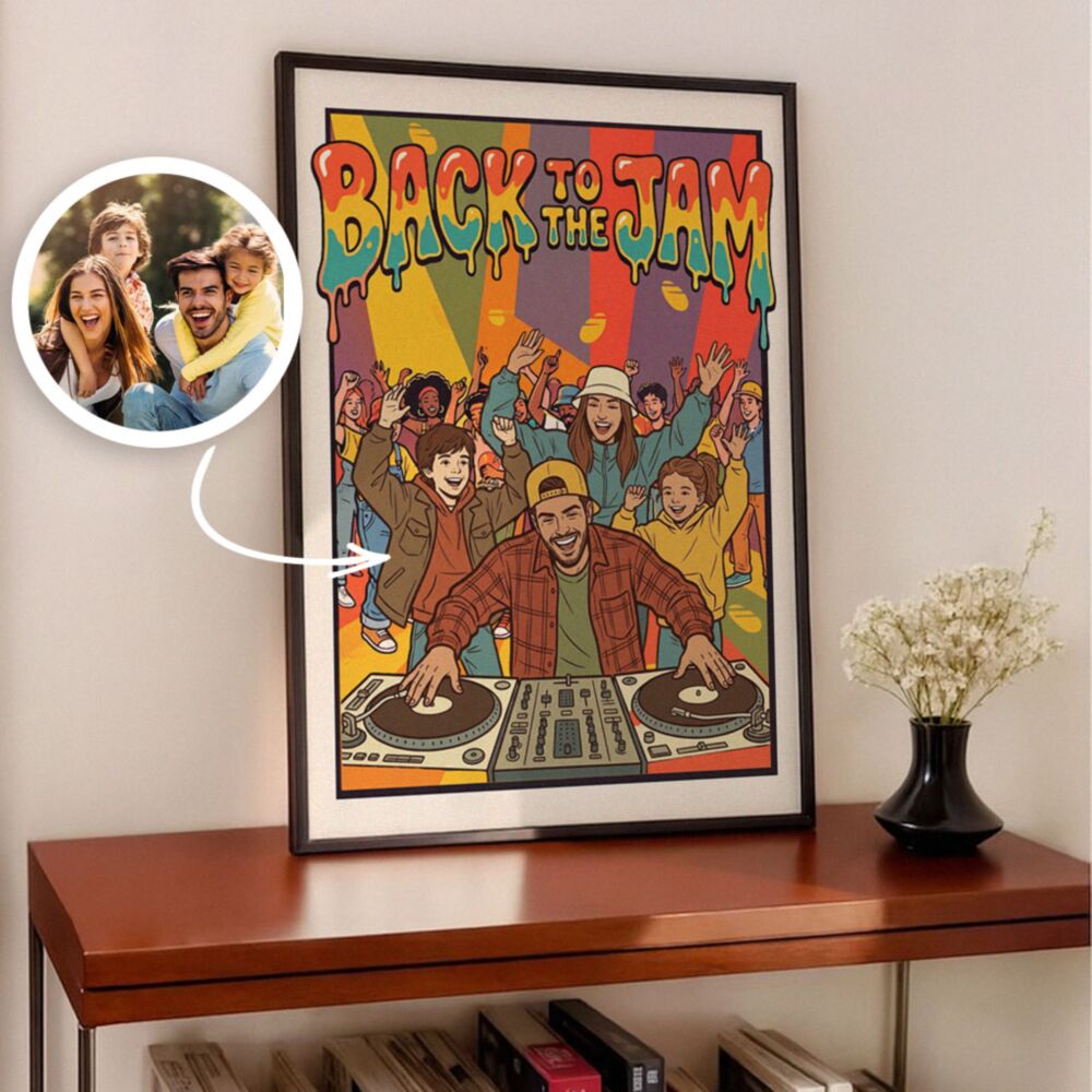 Poster Personalizzato Festa anni '90 – Tu come DJ