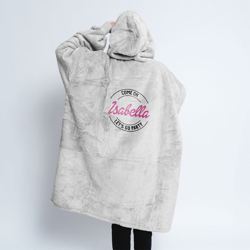Coperta con Cappuccio Personalizzata Let’s go Party