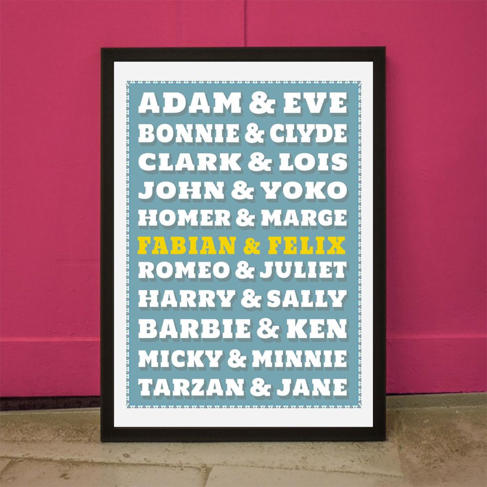Poster Personalizzabile Coppie Famose Poster Personalizzabile Coppie Famose