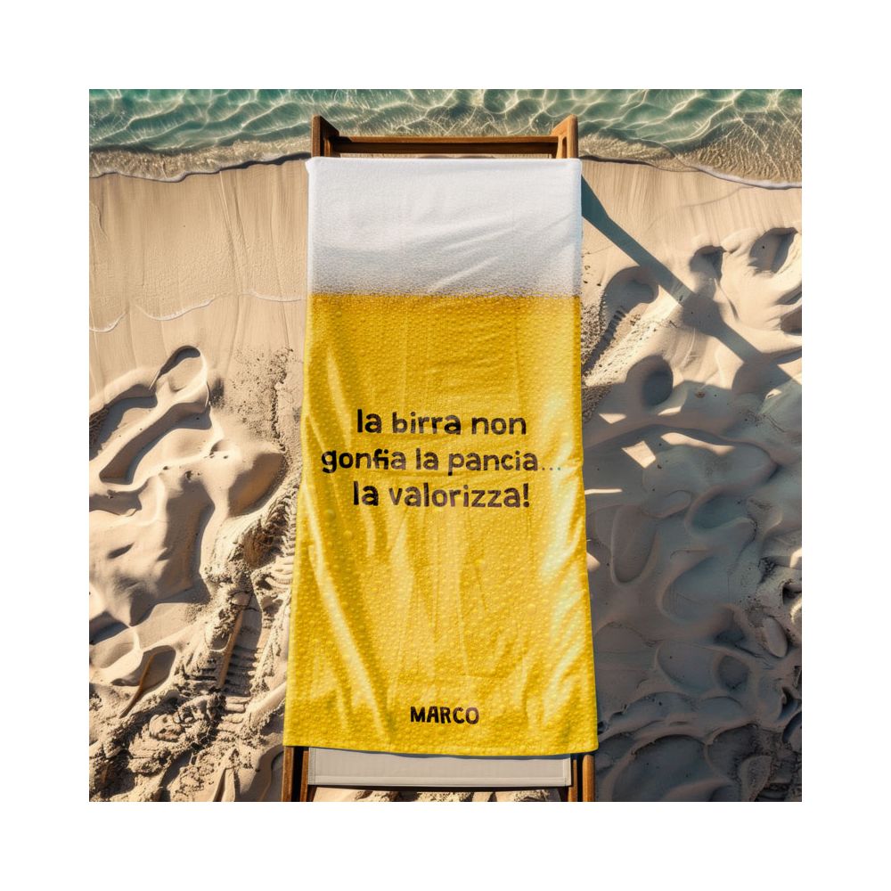 Telo Mare Personalizzato Birra