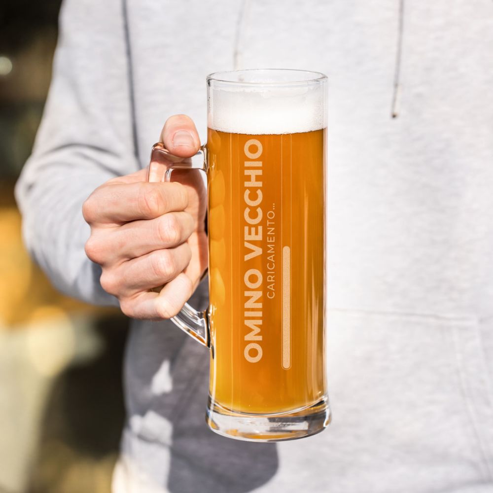 Bicchiere da Birra Personalizzato con Barra di Caricamento