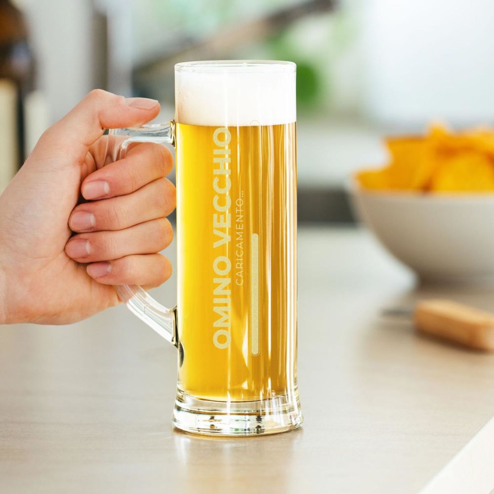 Bicchiere da Birra Personalizzato con Barra di Caricamento