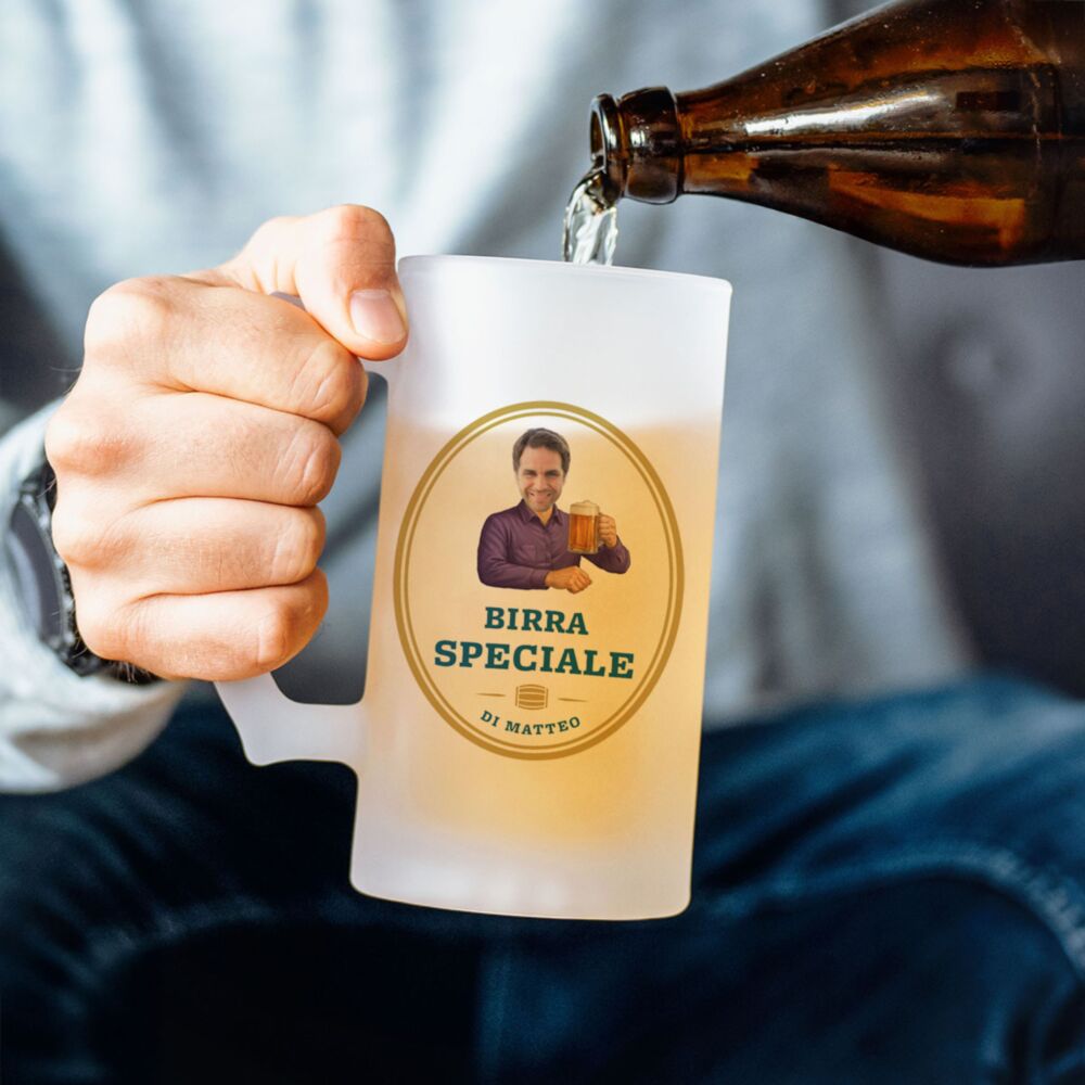 Boccale da Birra Personalizzato con Logo e Faccia