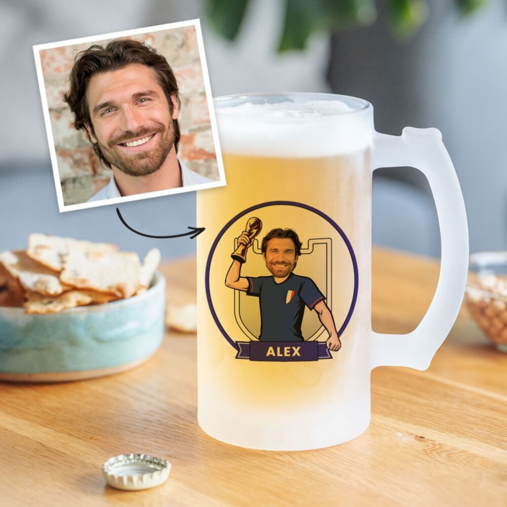 Boccale da Birra Personalizzato Mondiali con Foto