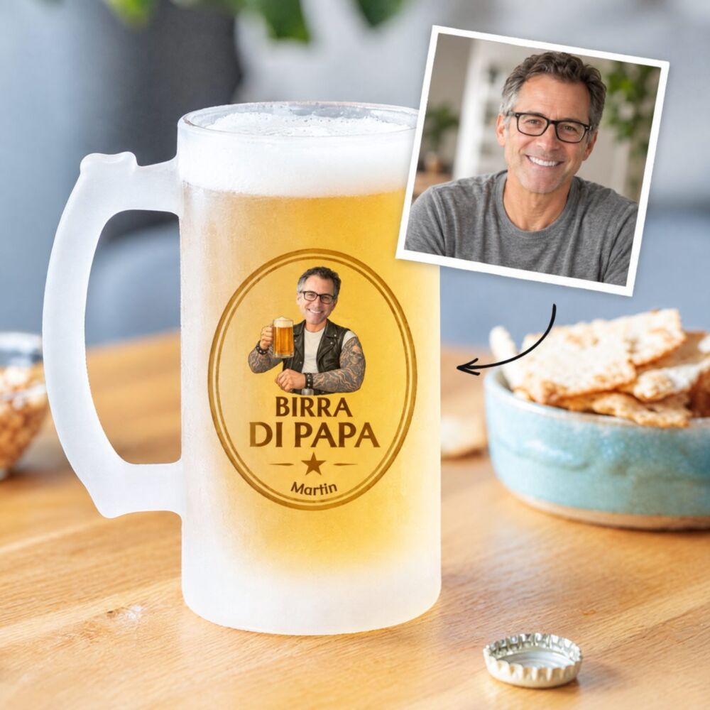 Boccale da Birra Personalizzato con Logo e Faccia