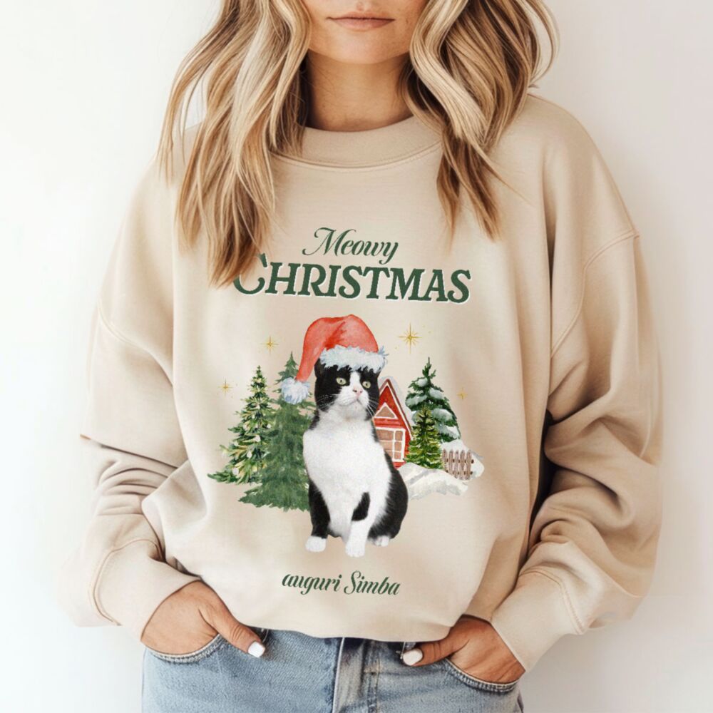 Maglione Natalizio Bootleg Personalizzato con Animale Domestico