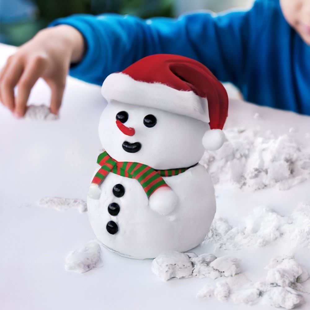 Pupazzo di Neve Fai da Te con Sabbia Cinetica