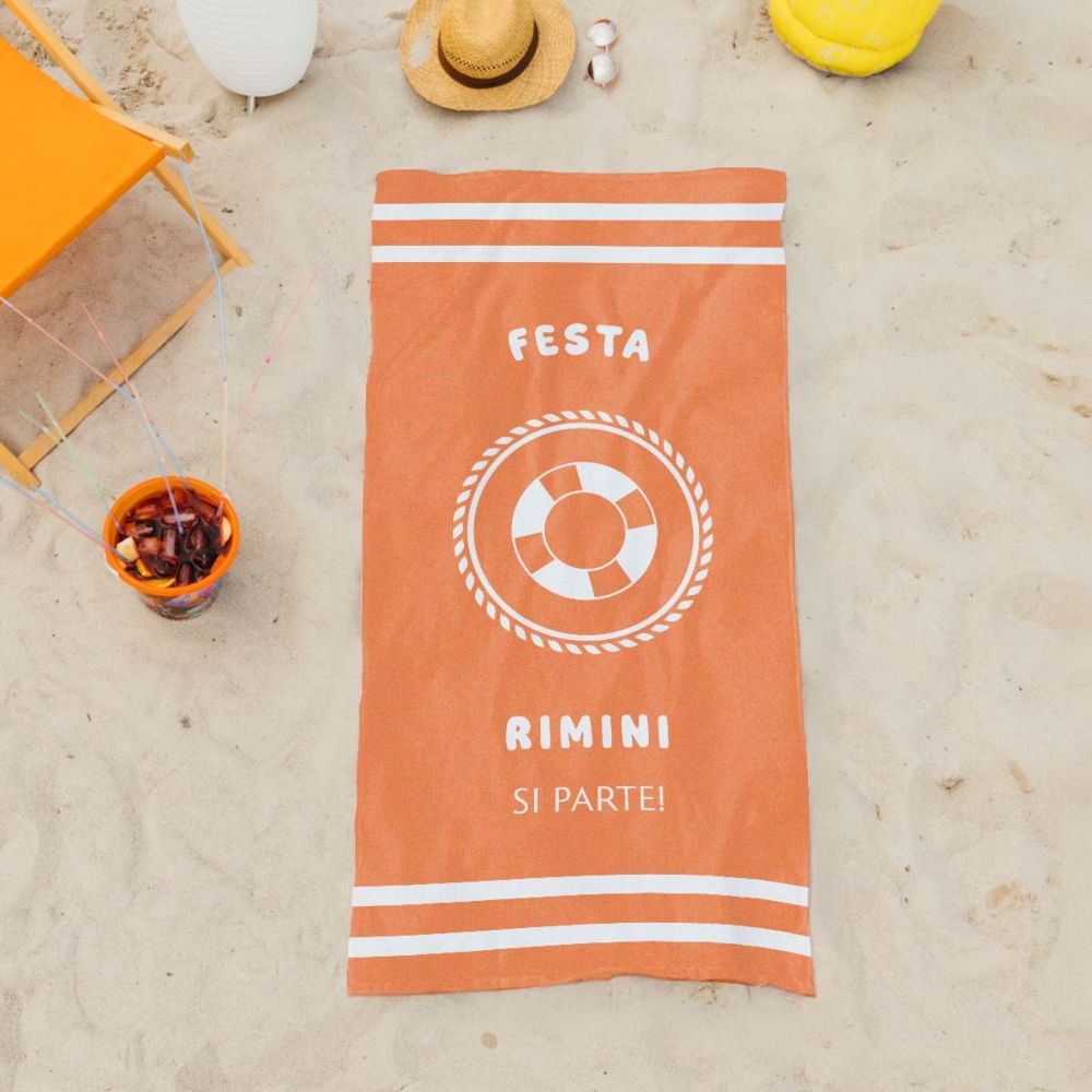 Telo Mare Personalizzato Nautico con Testo