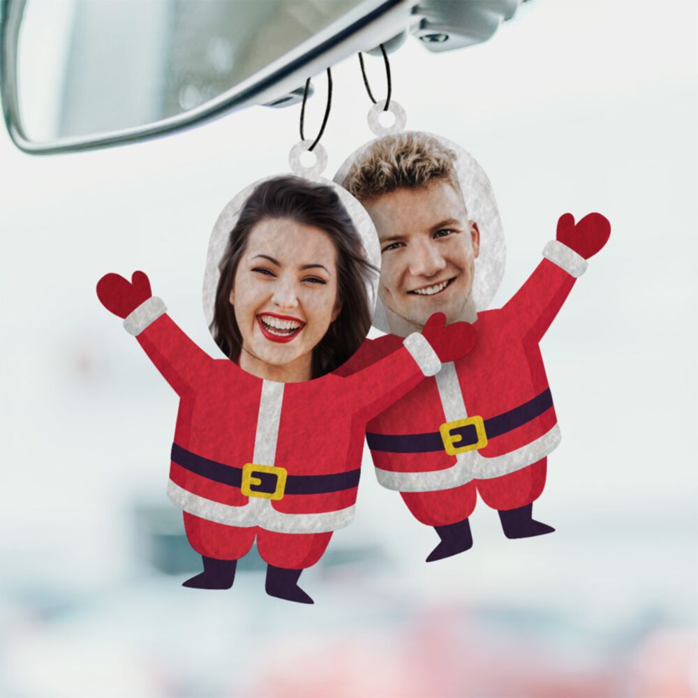 Profumatore Auto Babbo Natale con Faccia Set da 2