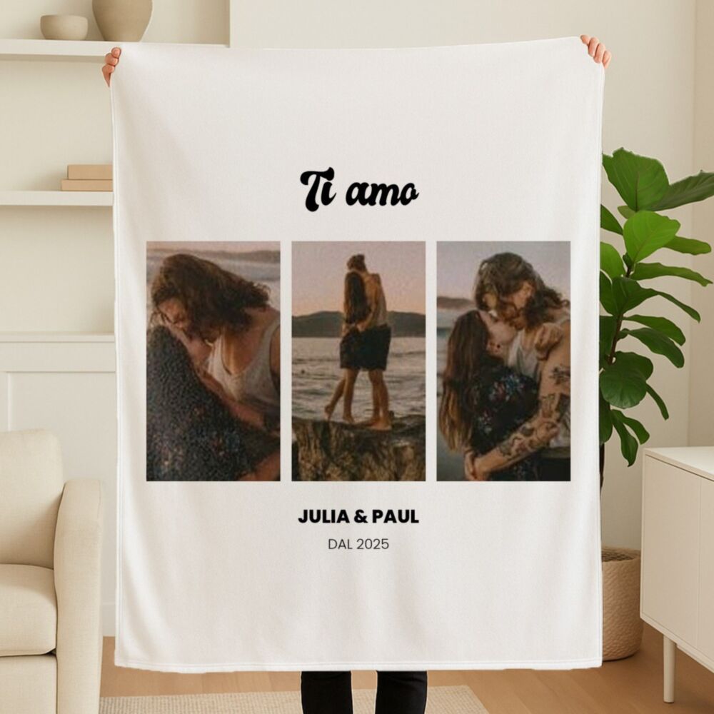Coperta Personalizzata con Foto e Testo