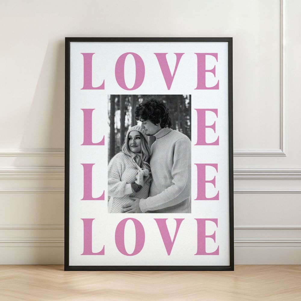 Poster Personalizzato con Design d’Amore e Foto