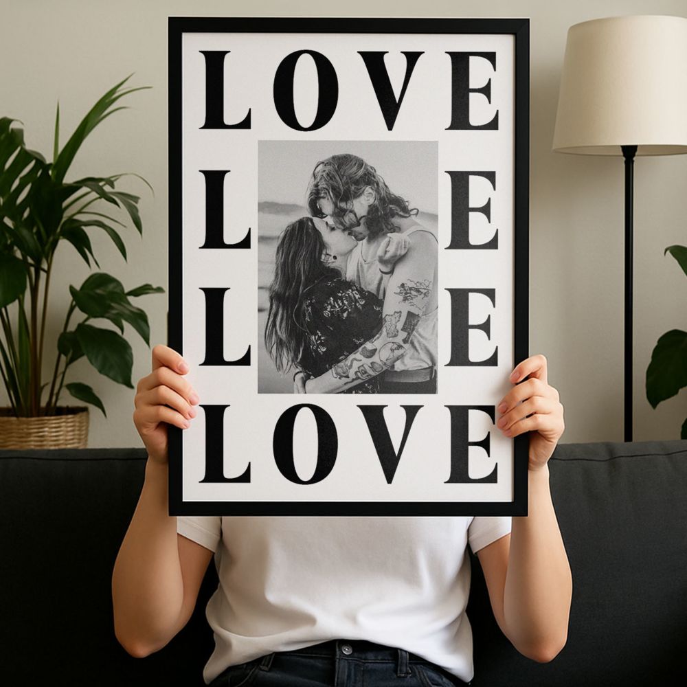 Poster Personalizzato con Design d’Amore e Foto