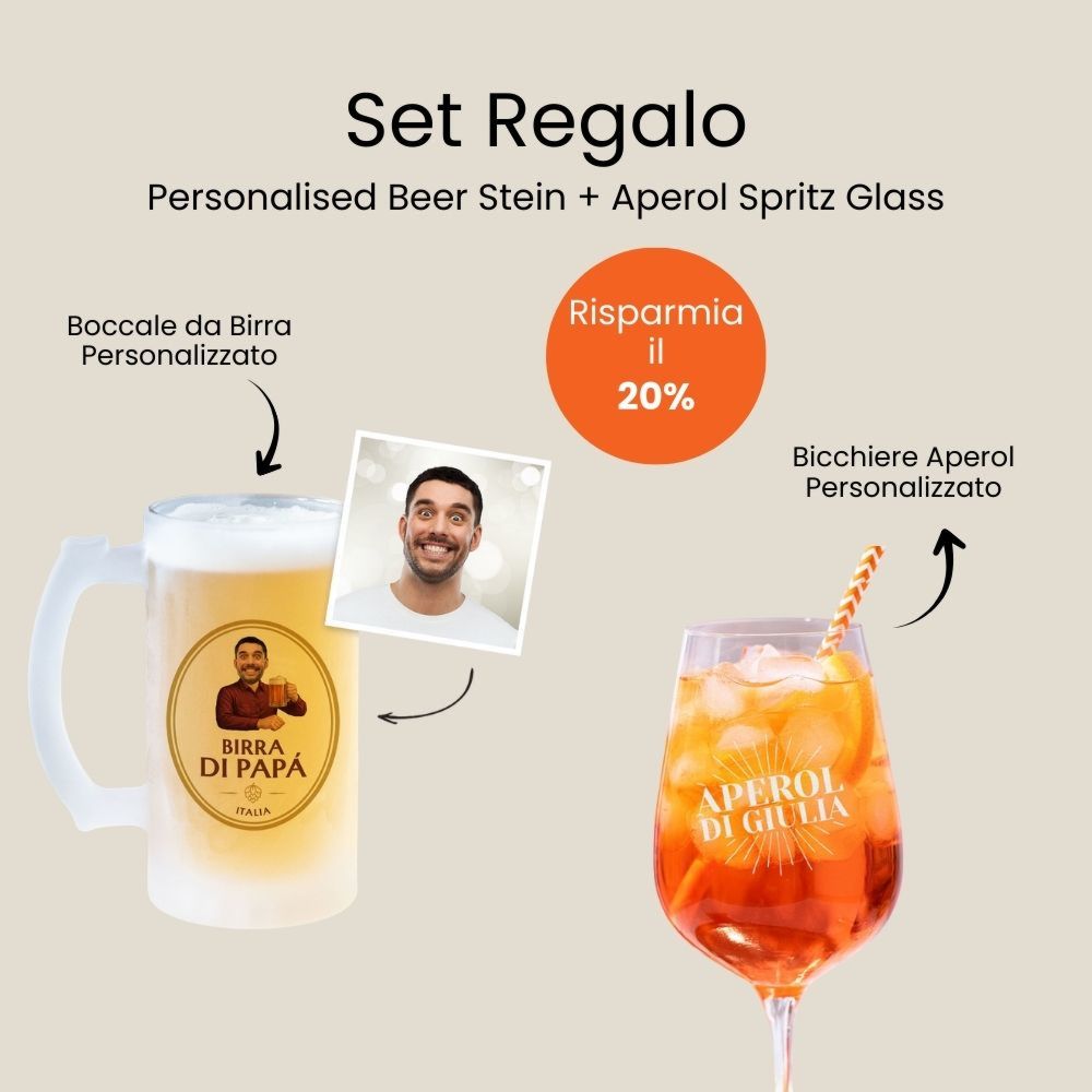 Set Regalo con Bicchiere Aperol e Boccale da Birra