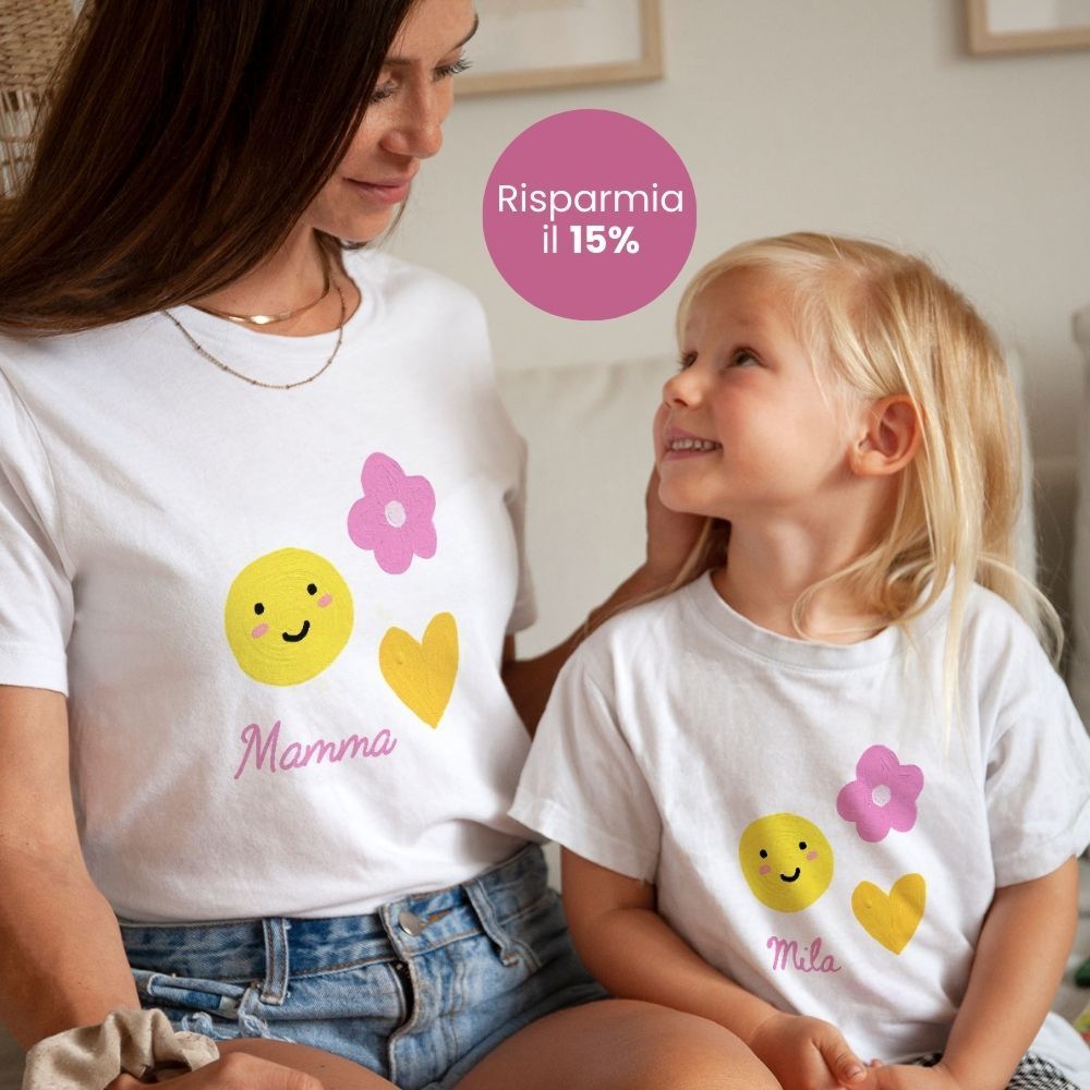 Geschenkset Kinderzeichnung T-Shirts