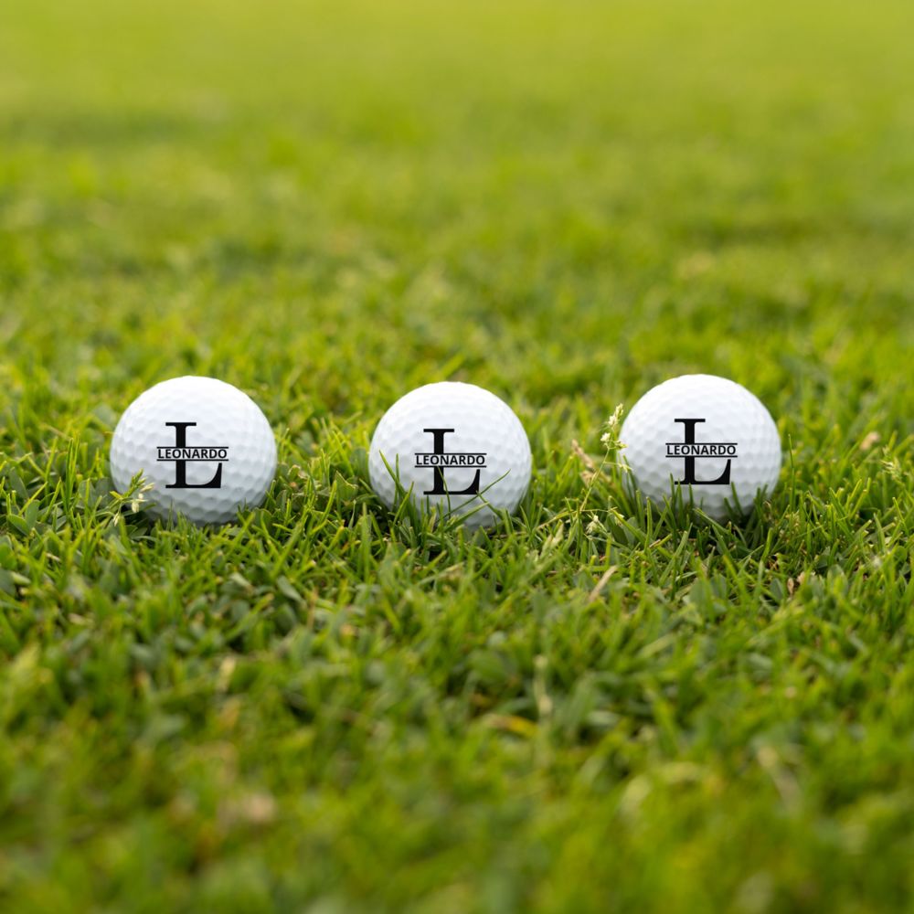 Set di 3 Palline da Golf Personalizzate con Monogramma