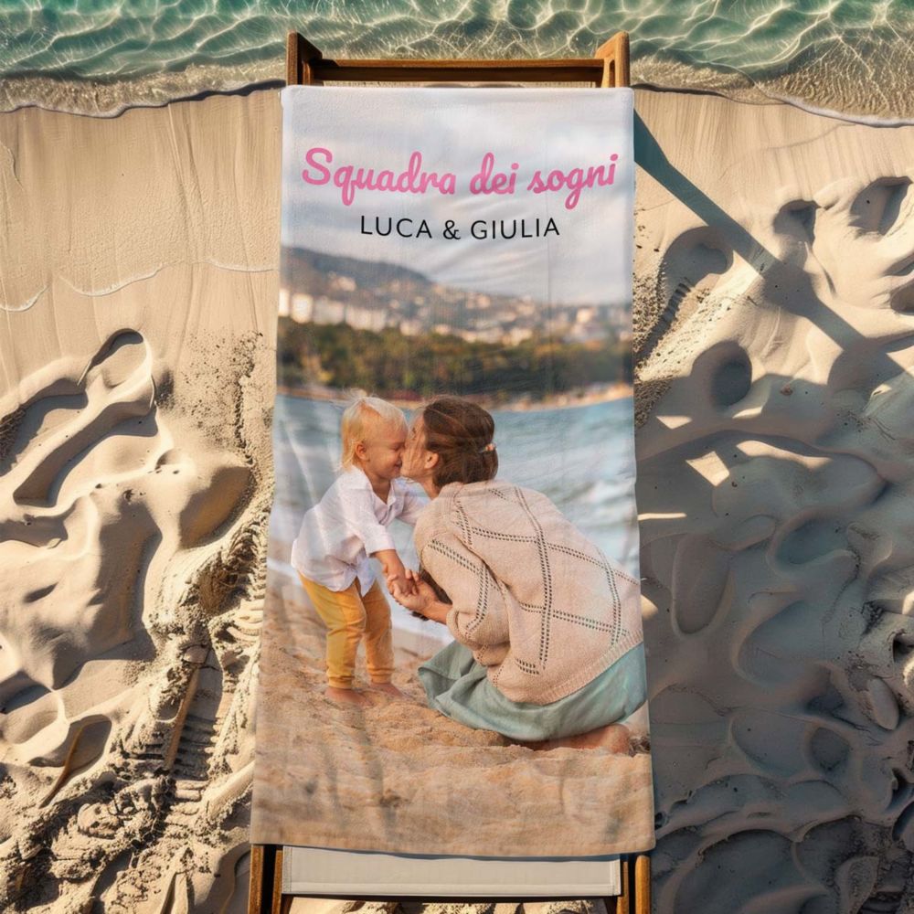 Telo Mare Personalizzato con Foto e Testo