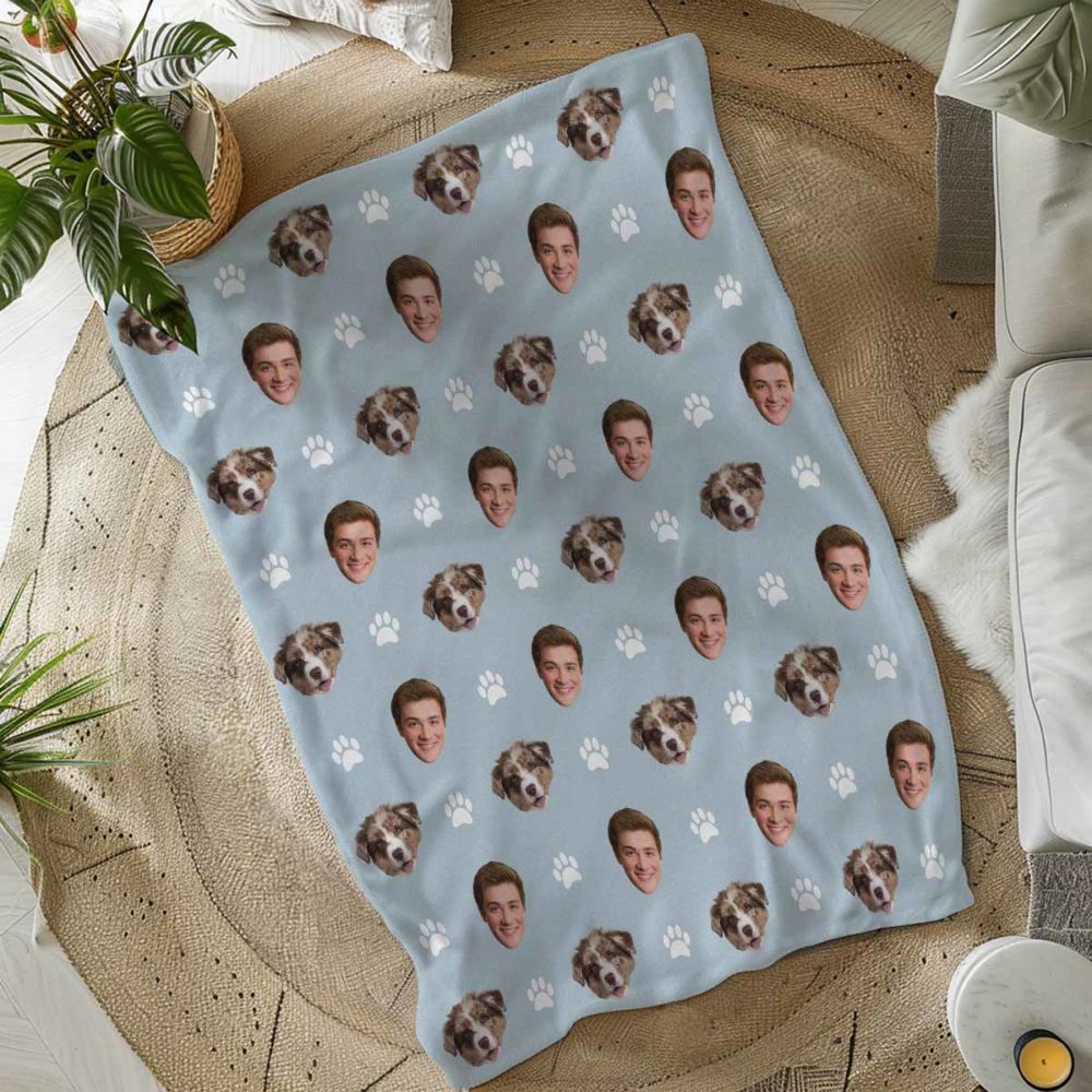 Coperta Personalizzata con Animale Domestico e Viso